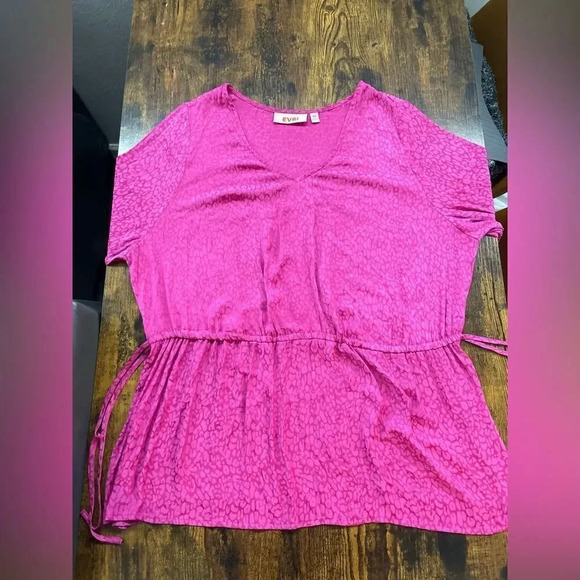 Pink long sleeve leopard print blouse sz 0X - Picture 3 of 8